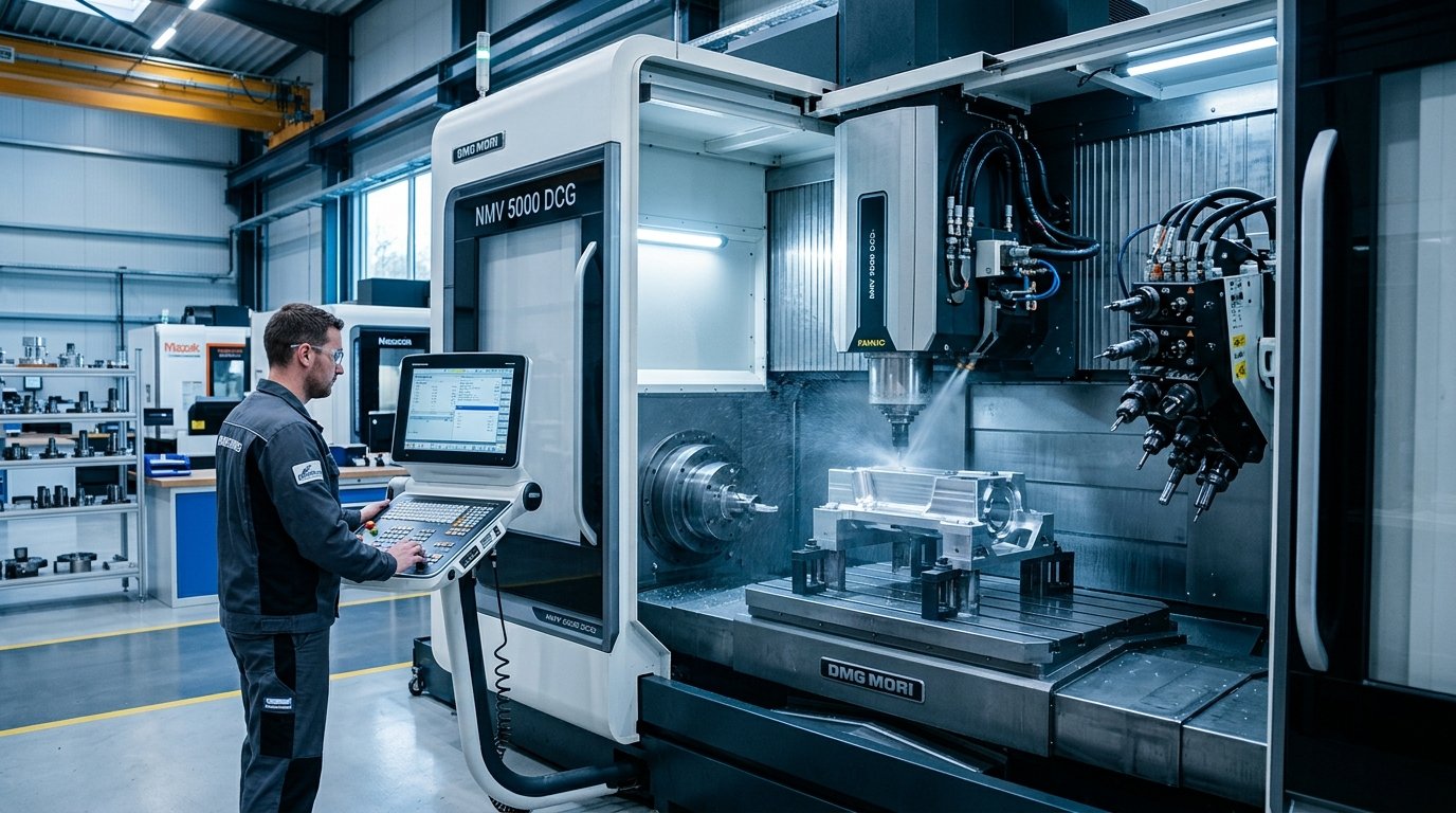 Industrial machinery in high-precision workshop